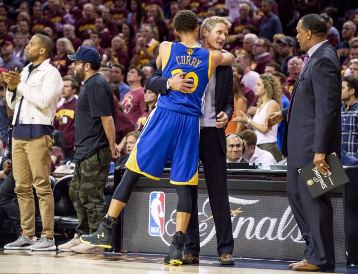 Curry and Kerr have shared nearly every NBA up-and-down over their seven seasons together—including this hug as they closed in on the 2015 title.